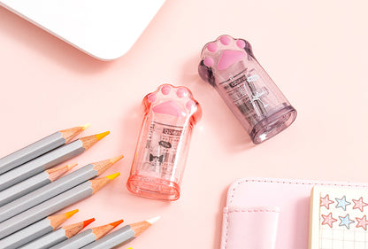 Kawaii Cat Paw Shaped Pencil Sharpener Stationery Kids Gift  Cute School Supplies  Korean Stationery Beauty World Shop