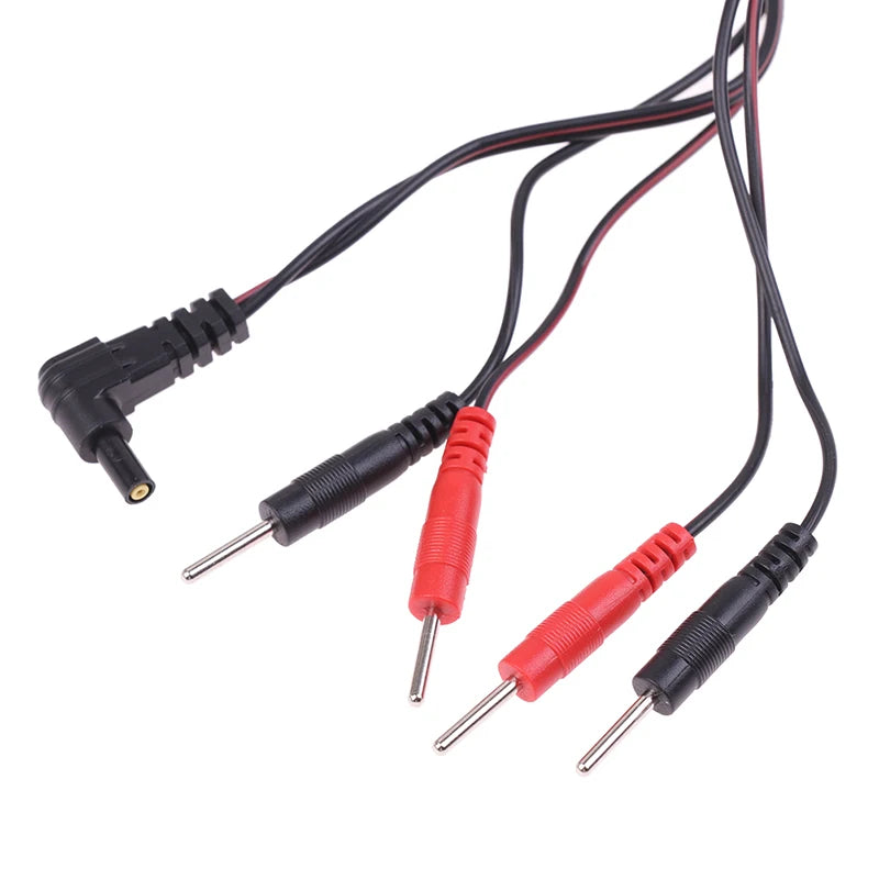 1Pcs 2.35mm New Electrotherapy Electrode Lead Electric Shock Wires Cable For Massager Connection Cable Massage And Relaxation Beauty World Shop