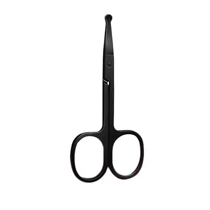 Unisex Stainless Steel Black Round Head Safe Nose Hair Scissors (Do Not Hurt Nose) Beauty World Shop