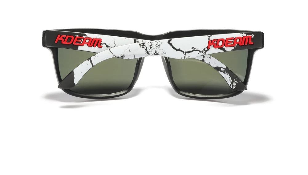 KDEAM Men's Polarized Sunglasses Square Casual Outdoors Sun Glasses Women Unisex Sunglass For Couple With Zipper Case Beauty World Shop