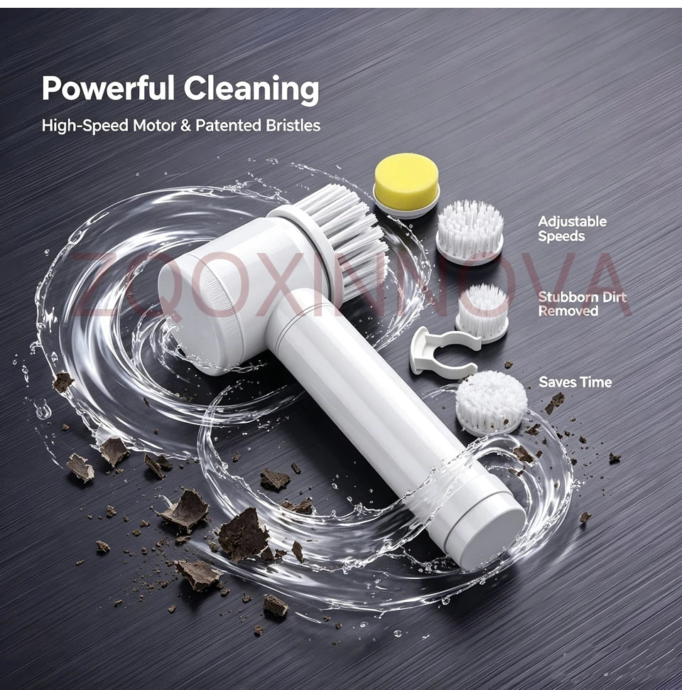 Household Cordless Spin Scrubber Kitchen Gadgets Hair Brushes Bathroom Broom Toilet Mops Electric Multipurpose Cleaning Brush Beauty World Shop