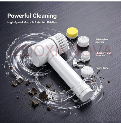 Household Cordless Spin Scrubber Kitchen Gadgets Hair Brushes Bathroom Broom Toilet Mops Electric Multipurpose Cleaning Brush Beauty World Shop