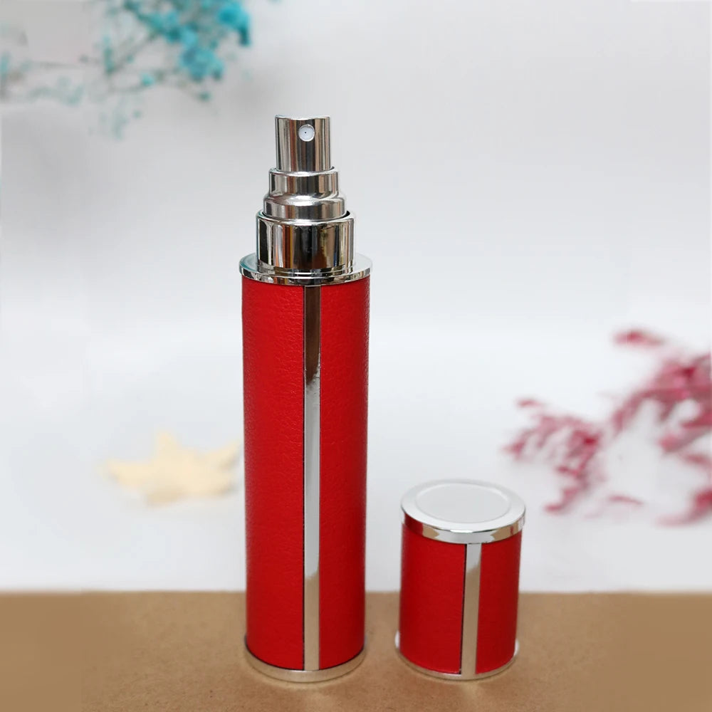 10ml Luxury Leather Wrapped Glass Perfume Spray Bottle, Portable Mini Refillable Perfume Atomizer, BPA-Free Cosmetic Container Beauty World Shop
