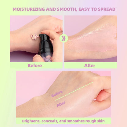 Qibest Three Color Press Release Cream Concealer Isolate Makeup Facial Base Brightening Cream Liquid Concealer Face Primer