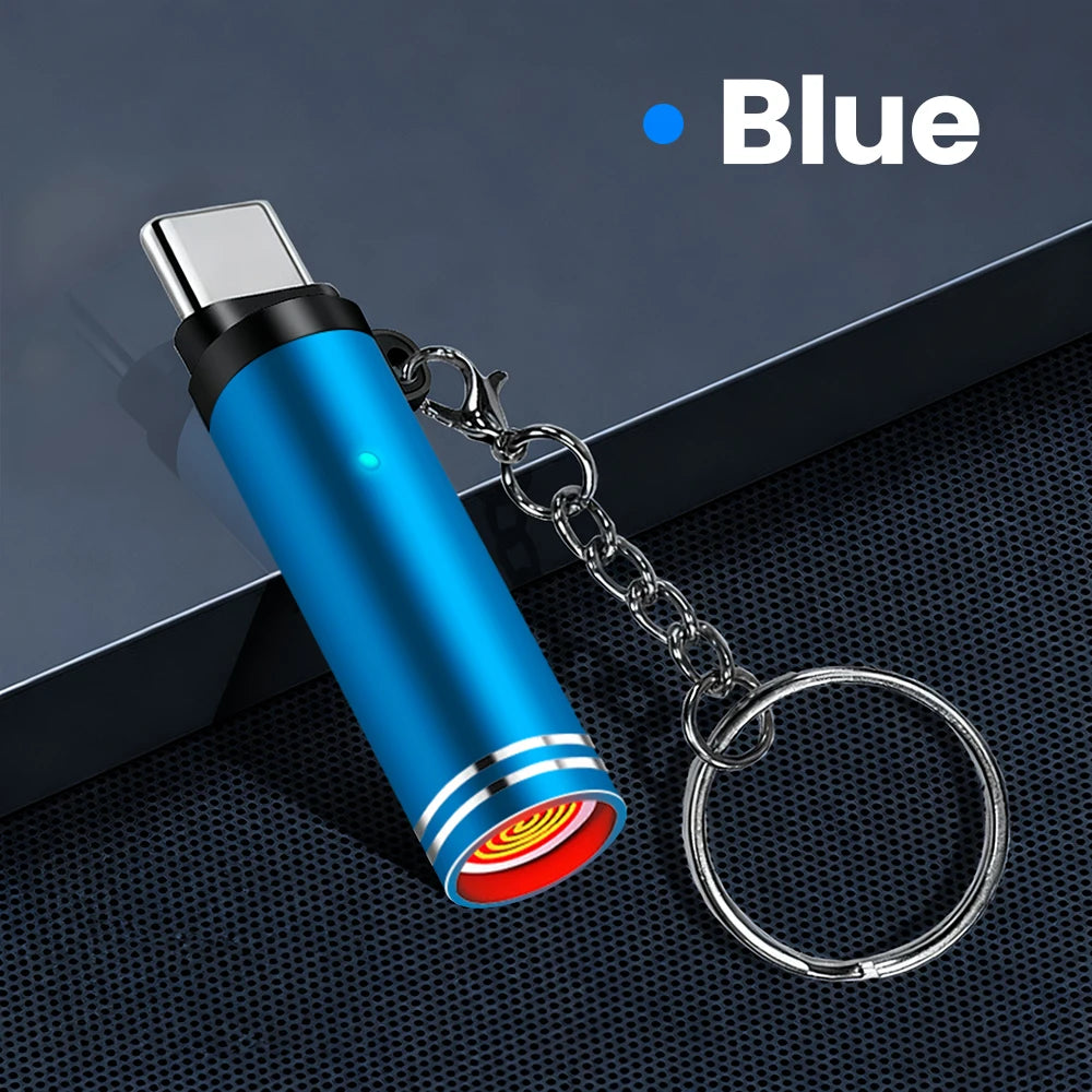 Mini Type C USB Cigarette Lighter Adapter Safety Air Blowing Mobile Phone Outdoor Use Charging Cable Beauty World Shop