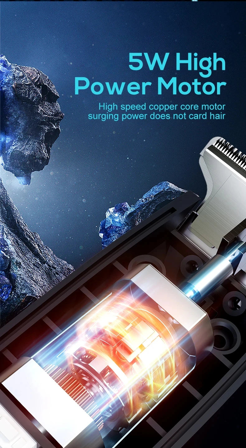 Design of adjustable cutter head with USB charging for electric hair clipper hair and beard trimming Beauty World Shop