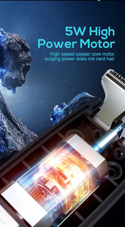 Design of adjustable cutter head with USB charging for electric hair clipper hair and beard trimming Beauty World Shop