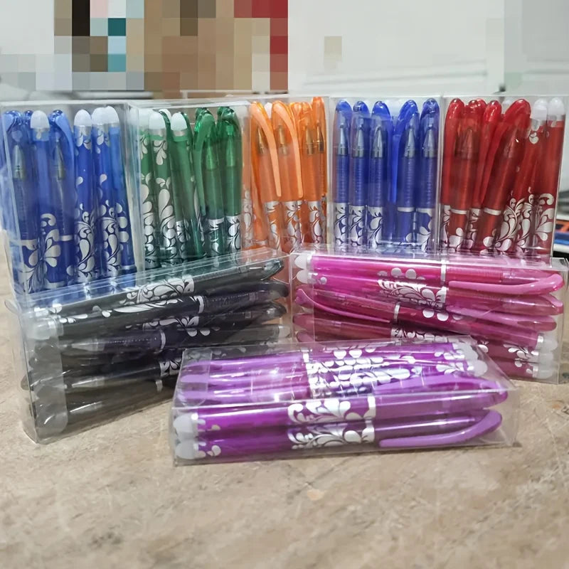 Boxed Multicolor Erasable Gel Pens, Medium Tip 0.5mm, Smooth Writing, Suitable for Office and Everyday Use, Christmas Present Beauty World Shop