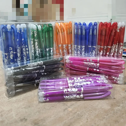 Boxed Multicolor Erasable Gel Pens, Medium Tip 0.5mm, Smooth Writing, Suitable for Office and Everyday Use, Christmas Present Beauty World Shop