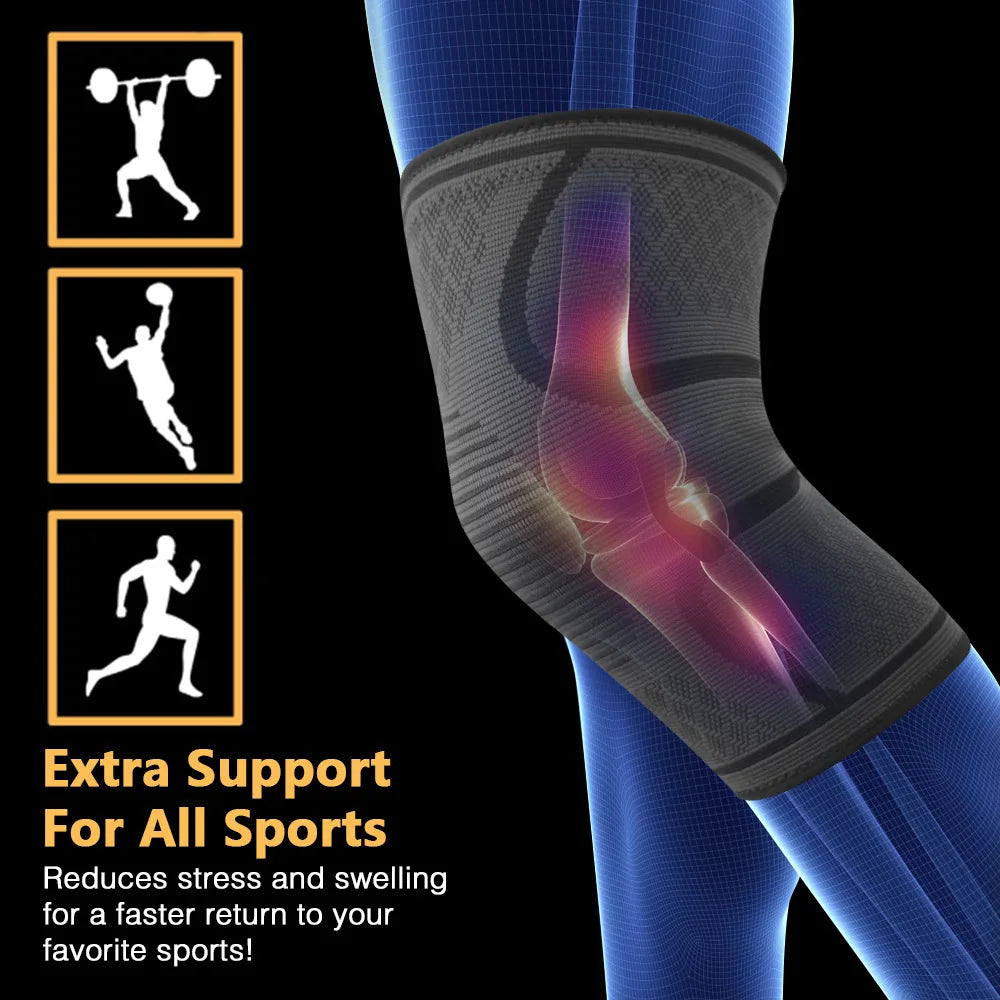 1pc Knee Brace Knee Sleeve Support For Men And Women Knee Pads For Running, Hiking Meniscus Tear Arthritis Joint Pain Relief Beauty World Shop