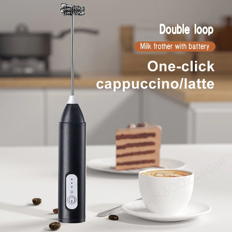 Wireless Milk Frother Electric Type-C Handheld Blender Stainless Steel Mini Coffee Maker Whisk Mixer For Coffee Cappuccino Cream Beauty World Shop