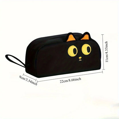 Cute 3D Black Cat Pencil Case-Large Capacity Polyester School Supplies,Cute Cat Lover Gift for Students & Office (Paw Design) Beauty World Shop