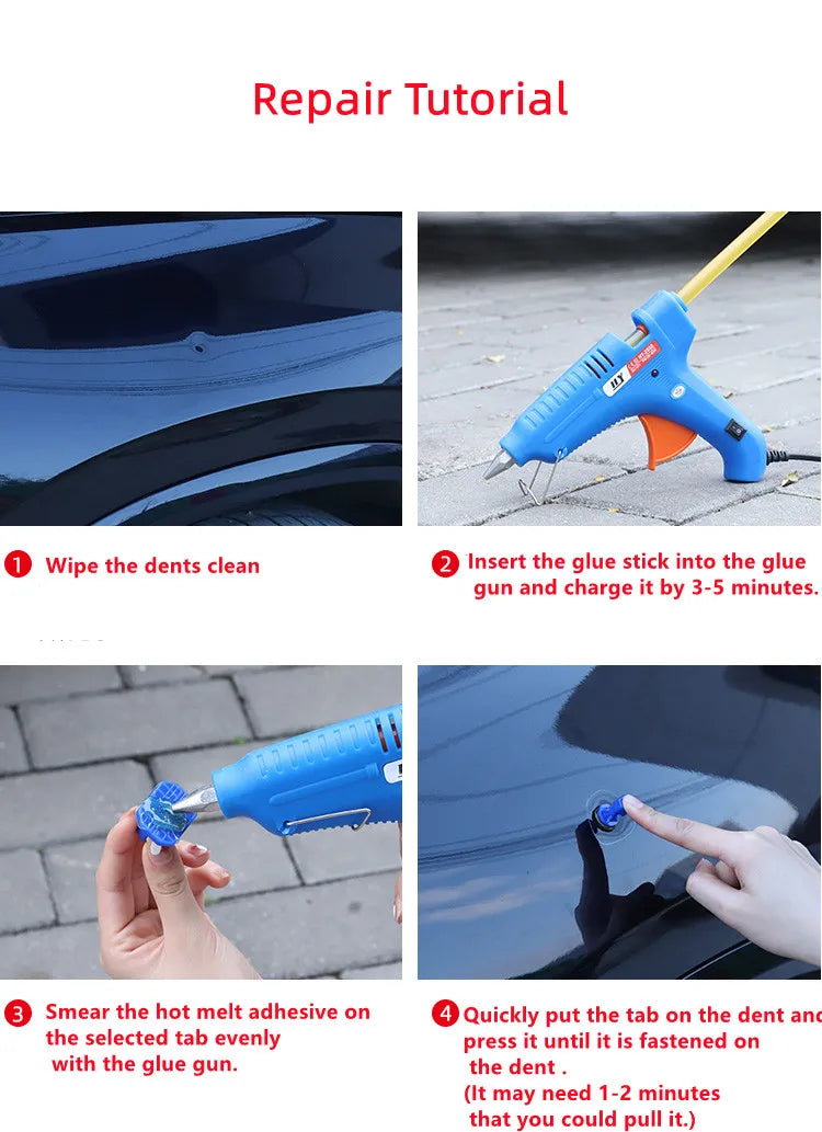 Car Body Sheet Metal Paintless Dent Plastic Puller Kit Auto Hail Pit Removal Repair Tools Hot Multiple Sizes Suction Cup Set Beauty World Shop