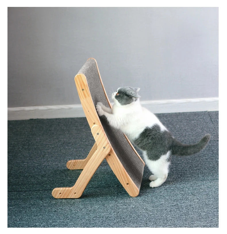 Cat Scratcher Board Wooden Frame Medium Cat Scratching Bed 3 In 1 Scratching Post Anti-Scratch Toys Claw Couch Scraper For Cats