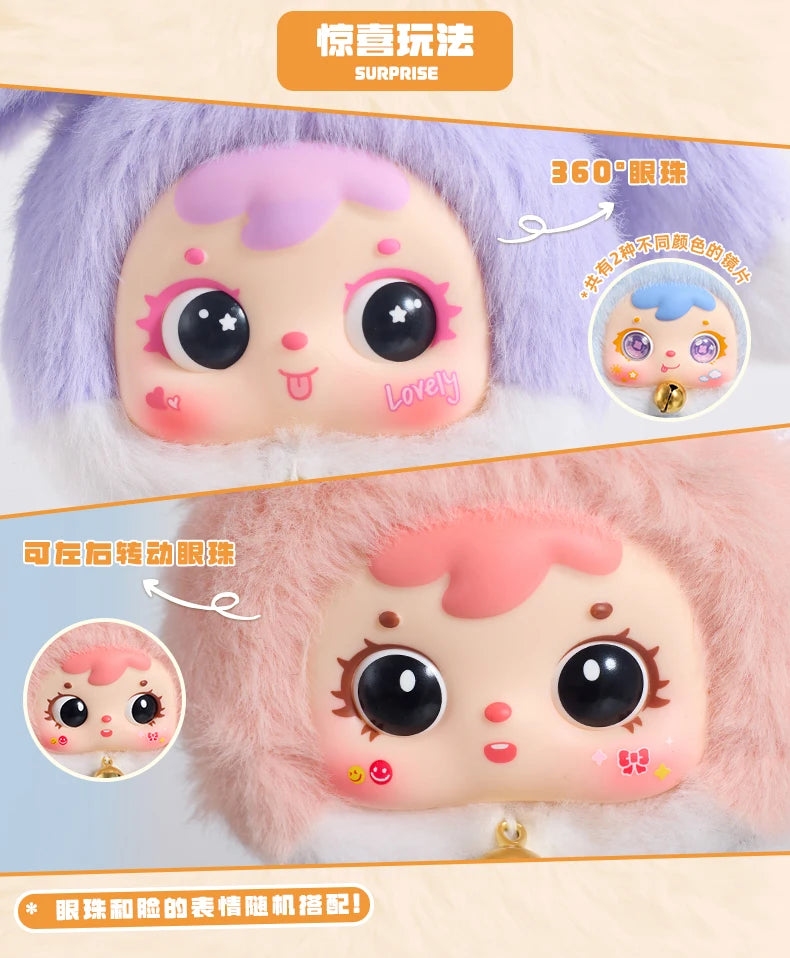 Samuel Mini Wealth Rabbit Blind Box Series Plush Toys Kawaii Backpack Doll Pendant Desktop Ornament Mystery Box Peripheral Gifts Beauty World Shop
