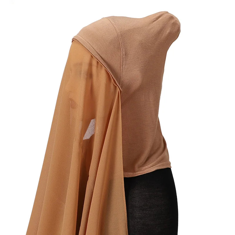 Full Cover Inner Muslim Chiffon Hijab Instant Scarf Islamic Cap Head Wear Caps Underscarf Bone Bonnet Headcover Beauty World Shop