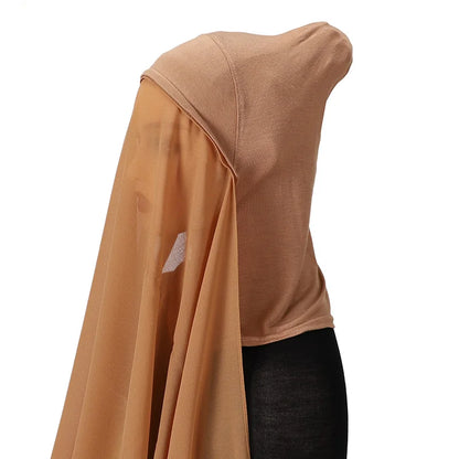 Full Cover Inner Muslim Chiffon Hijab Instant Scarf Islamic Cap Head Wear Caps Underscarf Bone Bonnet Headcover Beauty World Shop