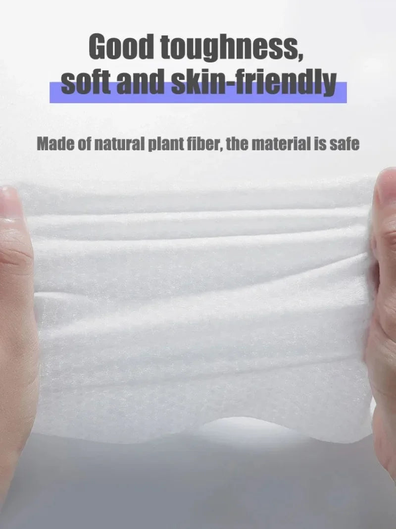 Reusable thickened face towel One pack of 100 pieces per pack Travel cleanser, wet and dry makeup remover, cotton soft fabric Beauty World Shop