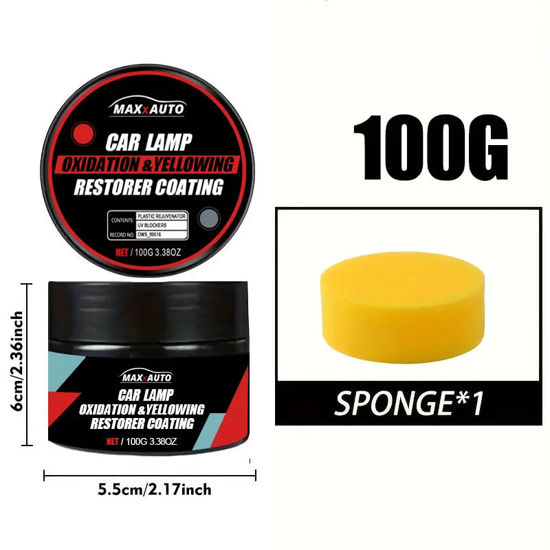 Car Headlight Restoration Polishing Kit - Scratch Remover & Oxidation Cleaner Repair Paste for Headlamp Assembly Beauty World Shop