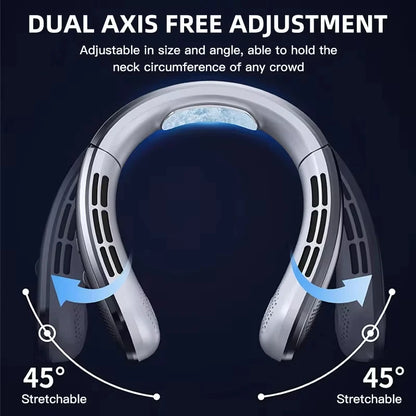 8000mAh Hanging Neck Fan Portable Bladeless USB Rechargeable Mute LED Digital Display Air Cooler Hands Free Fan for Home Outdoor Beauty World Shop