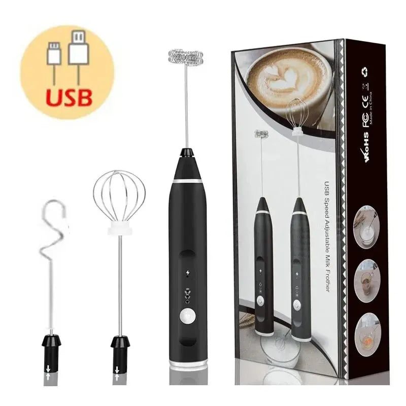 Portable Electric Milk Frothers Handheld Blender USB Mini Coffee Maker Whisk Mixer Cappuccino Cream Egg Beater Food Blender Beauty World Shop