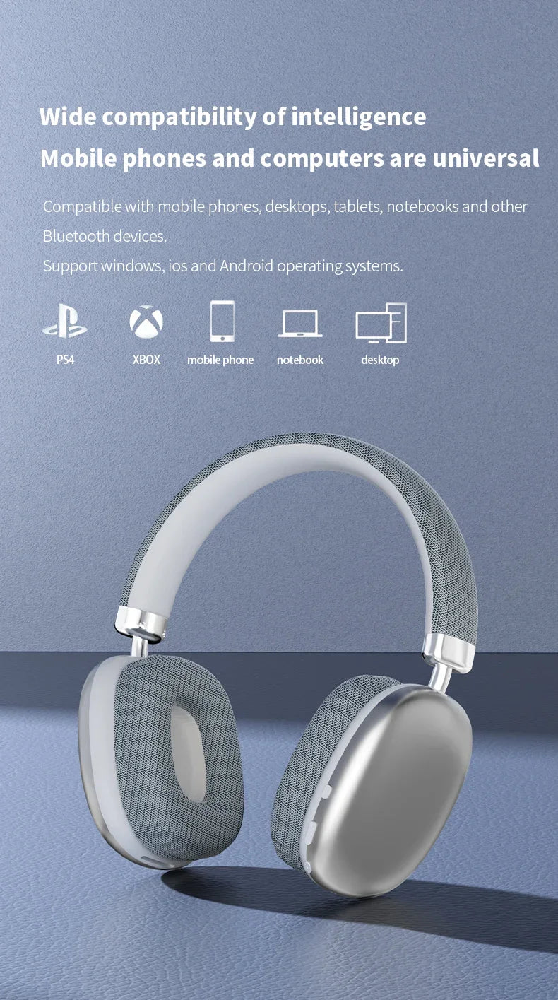 2025 NEW Air Max Bluetooth Earphone Over ear Wireless Headset stereo surround gaming Headphone For Apple Iphone Xiaomi Phone Beauty World Shop