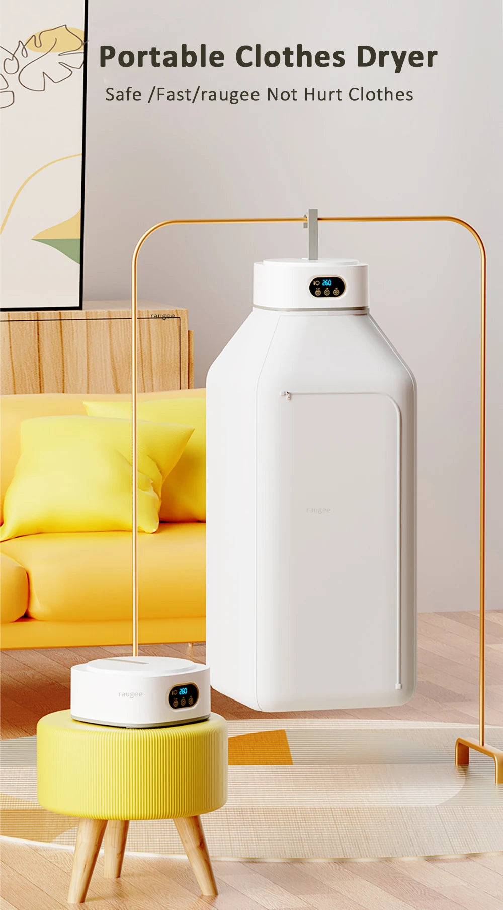 Portable Clothes Dryer Folded Electric Clothing Dryer Multifunctional Intelligent Timed Warm Laundry Dryer with Remote Control Beauty World Shop