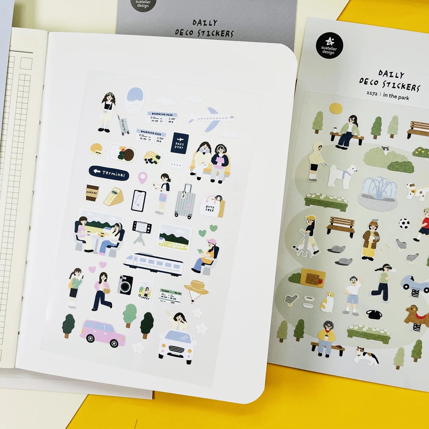 Korean Import Suatelier Travel Home Life Study Friend Stickers Scrapbooking Diy Journaling Diary Stationery Sticker School Gift Beauty World Shop
