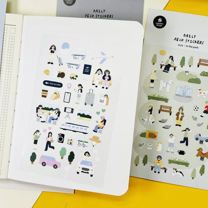 Korean Import Suatelier Travel Home Life Study Friend Stickers Scrapbooking Diy Journaling Diary Stationery Sticker School Gift Beauty World Shop