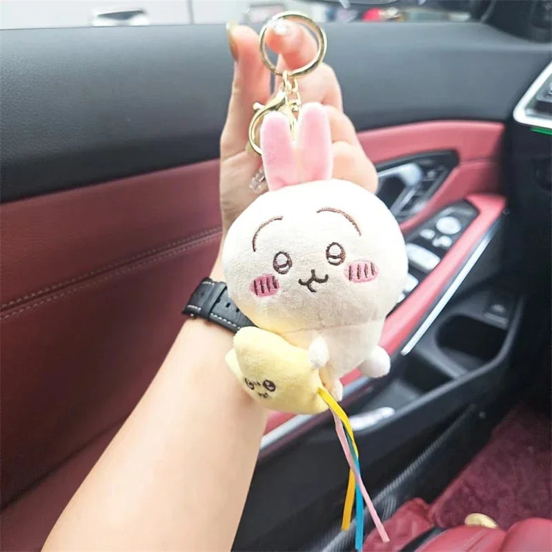 Chiikawa Plush Doll Pendant Star Hugging Series Hachiware USAGI Cute Cartoon Keychain Hanging Keychain Plush Doll Accessories Beauty World Shop
