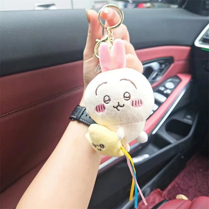 Chiikawa Plush Doll Pendant Star Hugging Series Hachiware USAGI Cute Cartoon Keychain Hanging Keychain Plush Doll Accessories Beauty World Shop