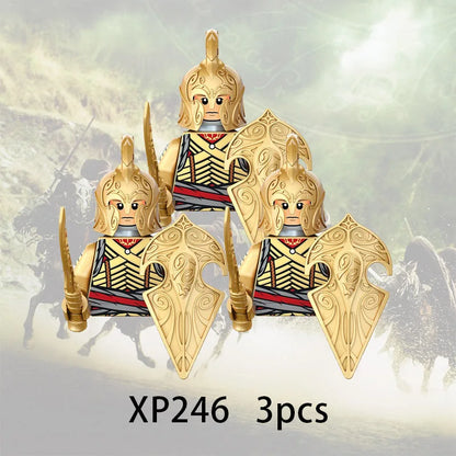 3pcs Lord Rings Elves Orcs Army Dwarf Rohan Mini Action Toy Figures Building Blocks Assembly Toys for Kids Birthday Gift Beauty World Shop