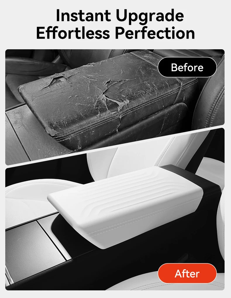 YZ For Tesla Model 3 Highland Y Juniper 2025-2026 Soft Center Console Armrest Pad Auto Central Armrest Box Cover Car Accessories Beauty World Shop