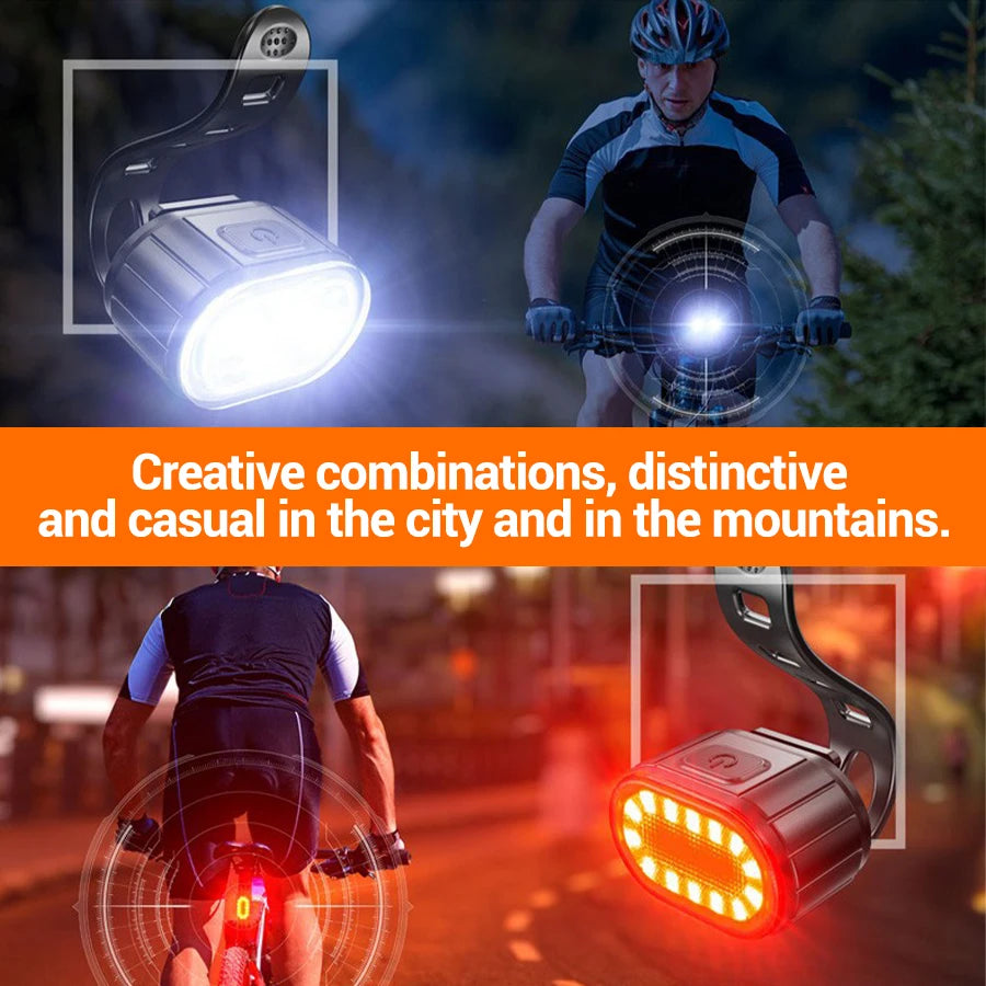 USB Rechargeable Bicycle Lights Bike Safety Warning Lamp Outdoor Waterproof Cycling Flashlight For Mountain And Road Bikes Beauty World Shop