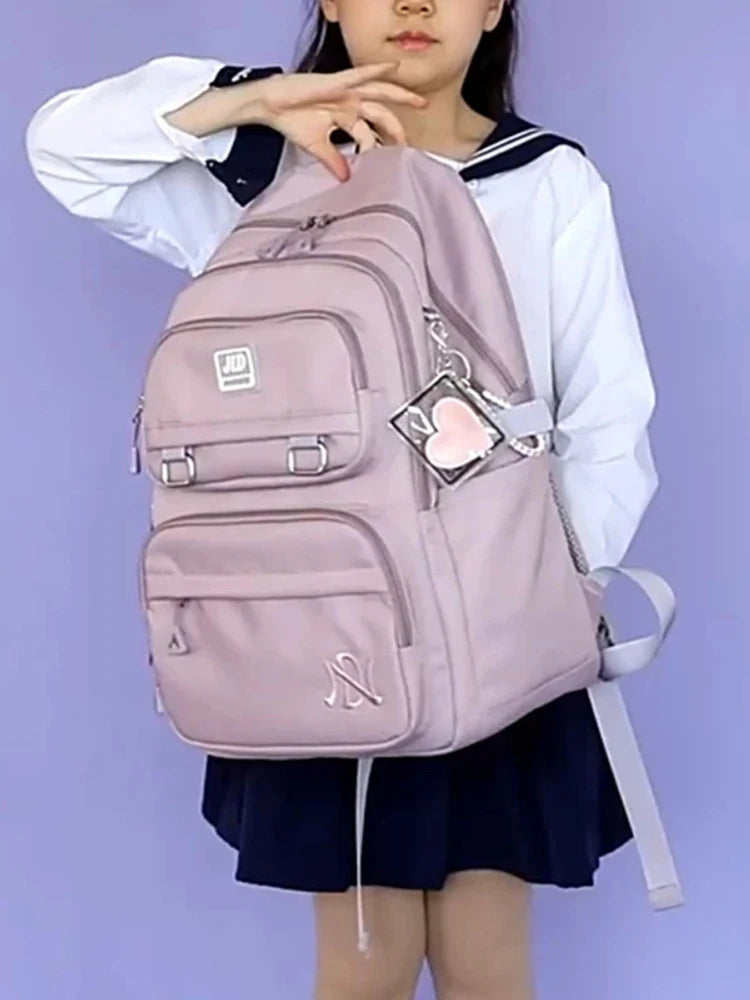 Girl School Bag Backpack Back Pack For Teenager Women Children Female Pink Schoolbag Primary High Bagpack Class Teens Child Kids Beauty World Shop