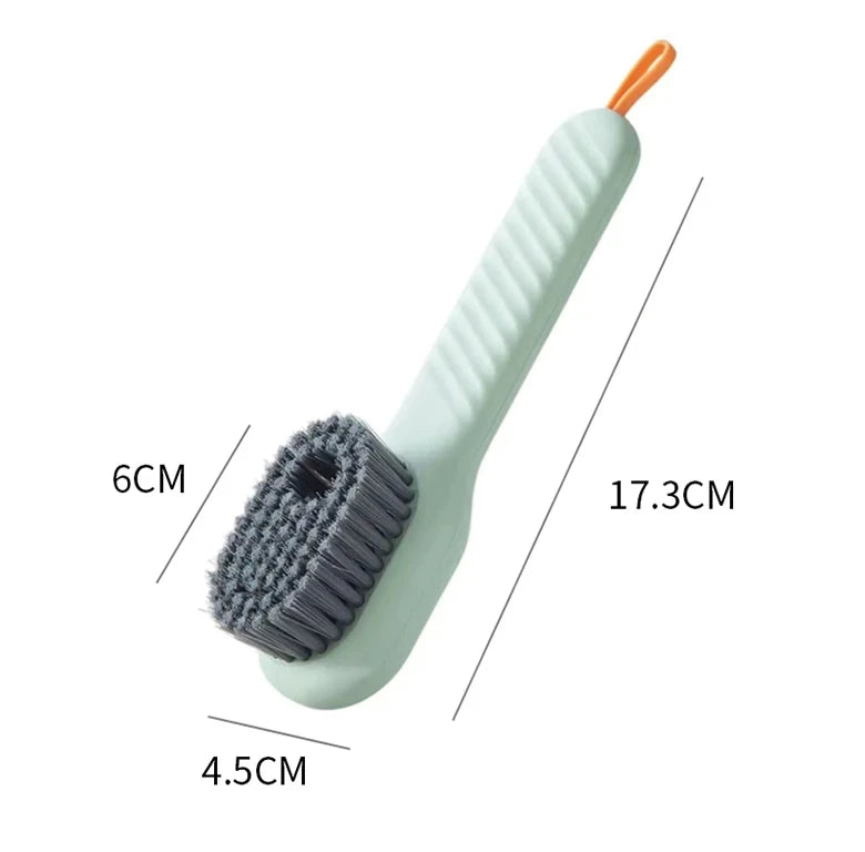 Automatic pressing liquid long handle shoe brush with soft bristles that do not damage shoes, laundry brush, cleaning tool Beauty World Shop