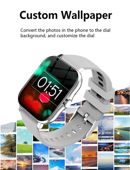 Smart Watch For Men Women Gift Sports Fitness Watch Bluetooth Call Digital Heart Rate Monitor Smartwatch GPS Tracking Wristwatch