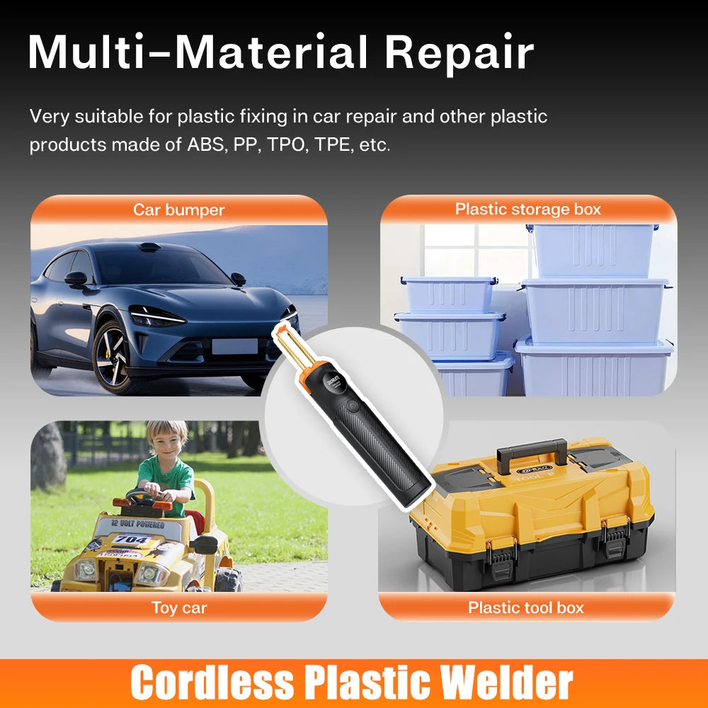 Portable Hot Stapler Plastic Welding Machine Car Bumper Repair Kit PVC Plastic Repairs Wireless Handheld Plastic Soldering Gun ﻿ Beauty World Shop