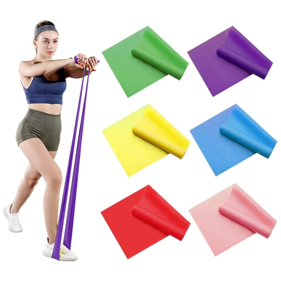 Long Training Stretch Bands Yoga Pilates Resistance Band for Physical Lower Body home Strength Elastic Exercise Bands Beauty World Shop