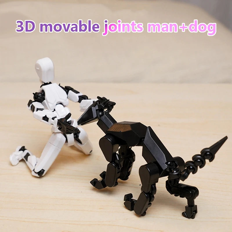 3D Multi-Jointed Movable Shapeshift Robot Joint Dog Creative Printed Mannequin Dummy Action Model Doll Toys for Children's Gifts Beauty World Shop