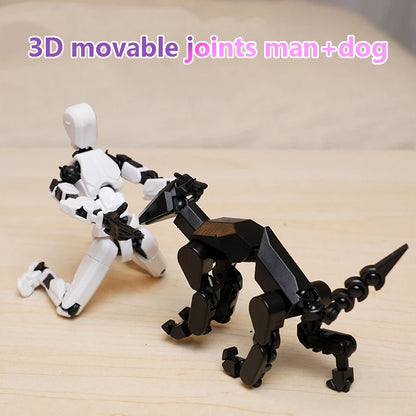 3D Multi-Jointed Movable Shapeshift Robot Joint Dog Creative Printed Mannequin Dummy Action Model Doll Toys for Children's Gifts Beauty World Shop