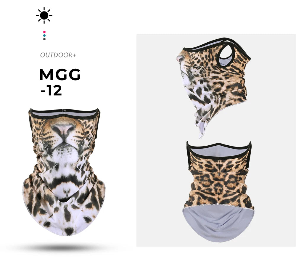 3D Animals Magic Scarf Bandana Breathable Neck Warmer Gaiter Hanging Ear Outdoor Sports Triangle Face Mask Neckerchief Summer Beauty World Shop