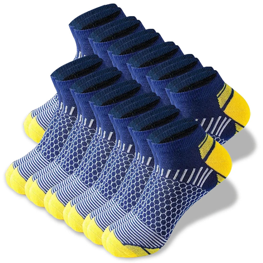 6/12 Pairs Colorful Men's Low Tub Socks Fashion Comfortable Autumn Classic Black Business Sock High-quality Men's Short Socks Beauty World Shop
