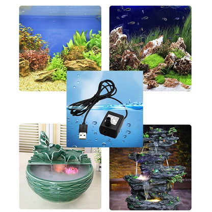 Pet Water Fountain Pump Dispenser Drinking Fountain Replacement Accessories DC 5V USB 40dB Ultra-quiet for Fountain Aquarium Beauty World Shop