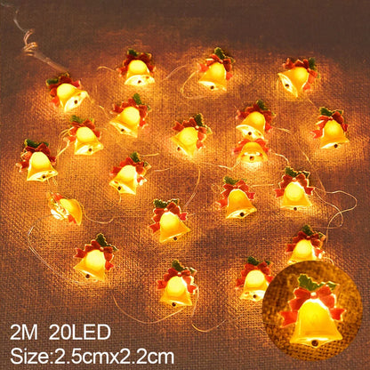 2M 20LED Santa Claus Snowflake LED Light String Christmas Decoration For Home Xmas Tree Ornament 2025 Navidad Kids Gift New Year Beauty World Shop