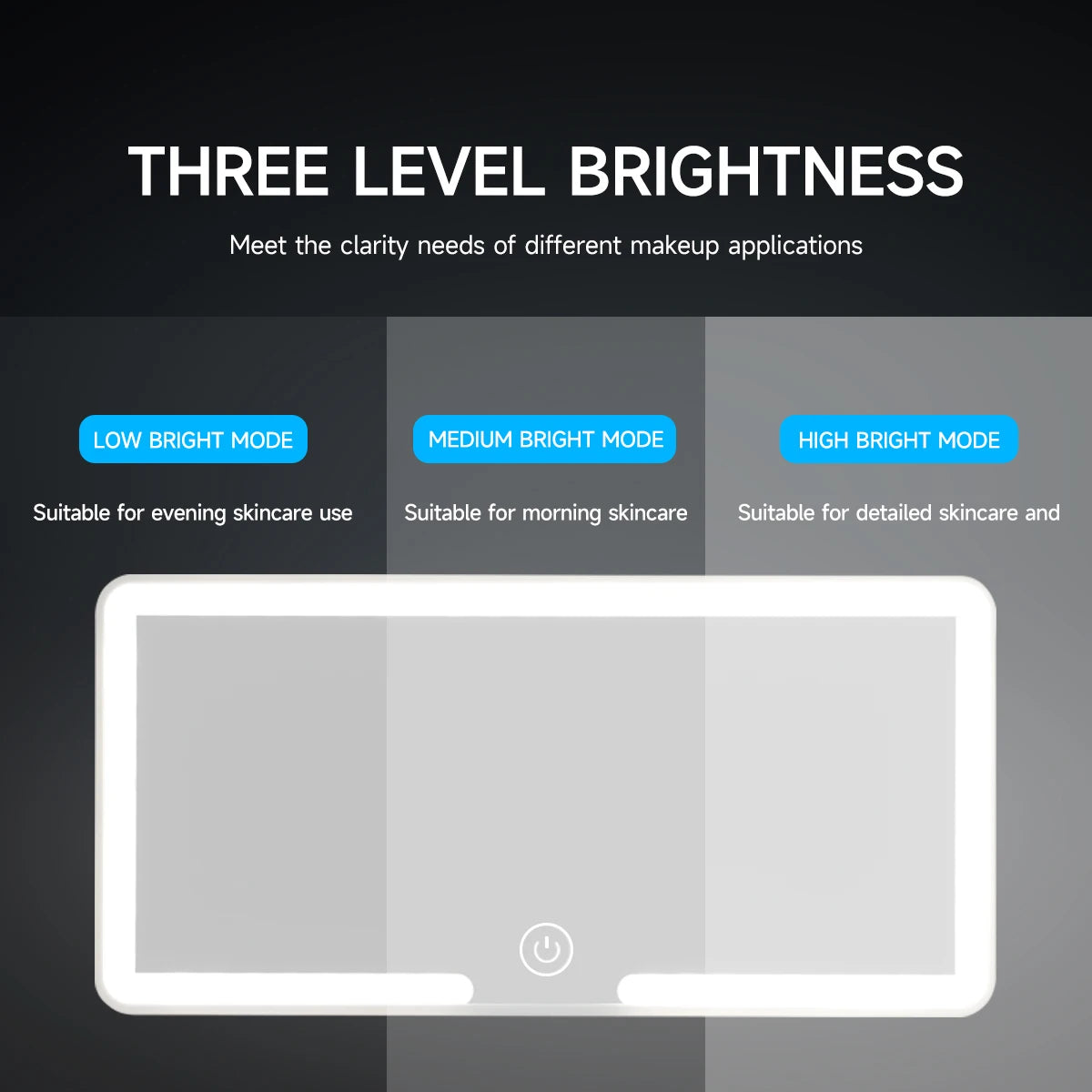 Fccemc Car Sun Visor Makeup Mirror LED Touch Screen Adjustable Brightness Auto Interior Makeup HD Mirror Charging Vanity Mirror Beauty World Shop