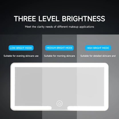 Fccemc Car Sun Visor Makeup Mirror LED Touch Screen Adjustable Brightness Auto Interior Makeup HD Mirror Charging Vanity Mirror Beauty World Shop
