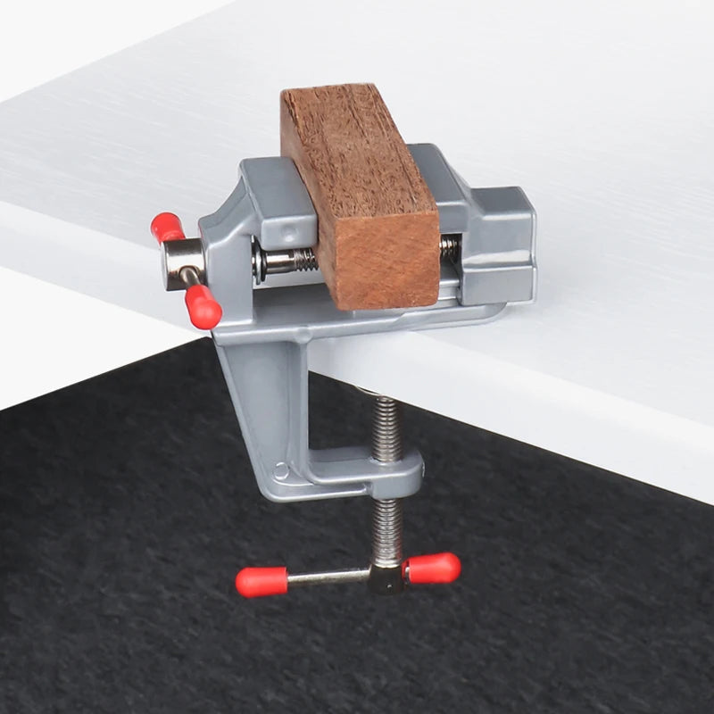 Small Jewelers Hobby  Clamp On Table Flat Pliers Tool Vice Bench Vise Muliti-Funcational 3.5&quot Aluminum Miniature Beauty World Shop