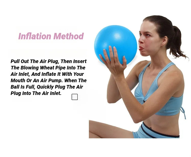 Yoga Pilates Explosion-Proof Ball Exercise Gymnastic Fitness Balance Gym Core Indoor Training Mini Balls Small Therapy Improves Beauty World Shop