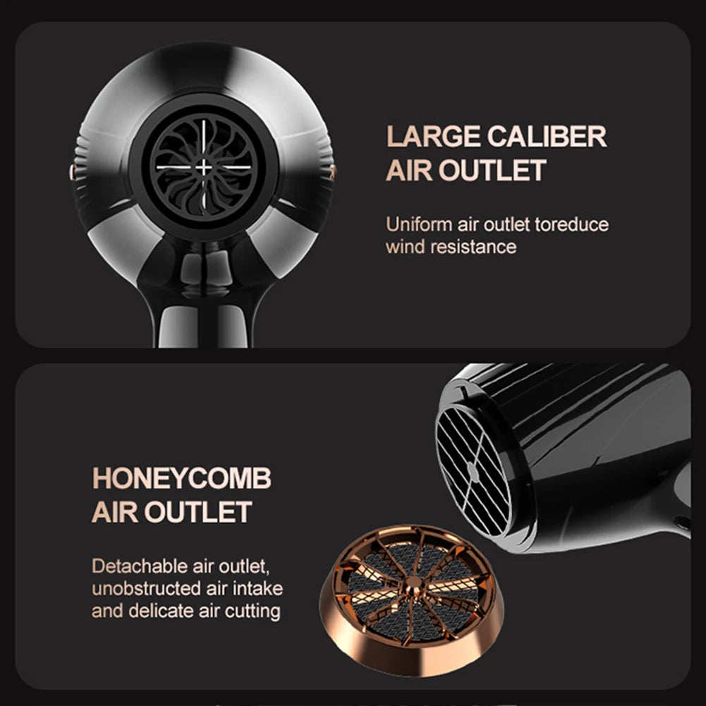 6 In 1 High-Powered Low Noise Hair Dryer Powerful Fast Dry Hot Cold Wind Hair Dryer For Home Travel Hair Styling Beauty World Shop